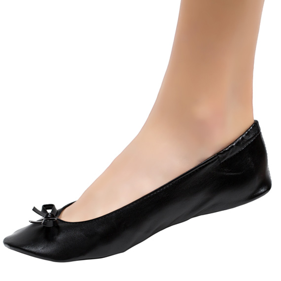 black foldable flats