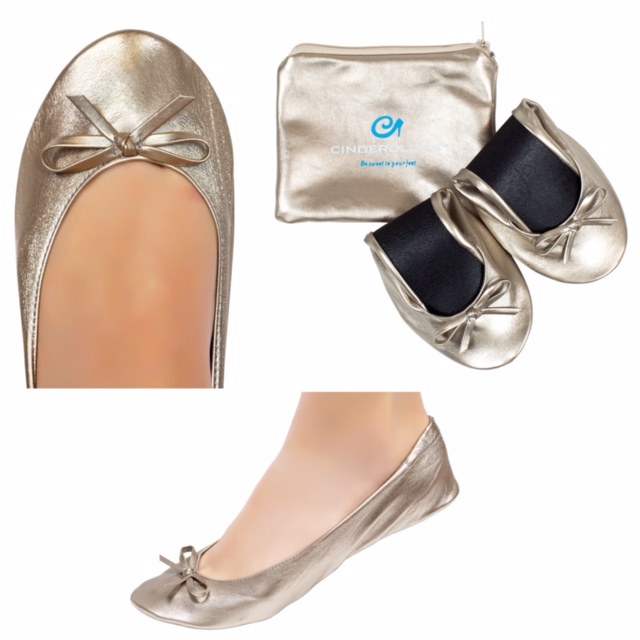 gold foldable flats