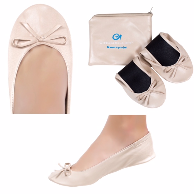 Nude Foldable Rollable Ballet Flat
