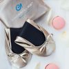 Pearl (Ivory) Foldable Ballet Flats for Wedding by Cinderollies - Image 5